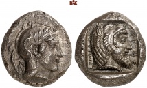 Kherei. AR-Stater, 430/410 v. Chr., Telmessos; 8.58 g. Müseler VI, 64 (dies Exemplar).