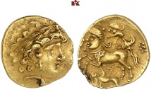 TREVERI. AV-1/4 Stater, 2. Jahrhundert v. Chr.; 1,91 g. Delestrée/Tache 124.