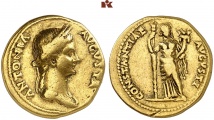 Claudius, 41-54 für Antonia. AV-Aureus, 41/45, Rom; 7.56 g. BMC 109; Calicó 318; Coh. 1; RIC² 65.