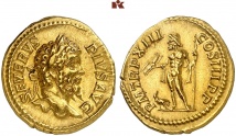 Septimius Severus, 193-211. AV-Aureus, 205, Rom; 7.30 g. BMC 469; Calicó 2508; Coh. 468; RIC 196.