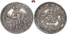 Erzherzog Sigismund, der Münzreiche, 1446-1496. Guldiner 1486, Hall. 31.66 g. Dav. 8087; M./T. 64; Voglh. 1 III/IV.