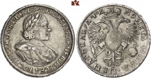 Peter I., der Große, 1682-1725. Rubel 1720 (kyrillisch), Moskau, Münzhof Kadashevsky. 27,71 g. Bitkin 326; Dav. 1654; Diakov 922.