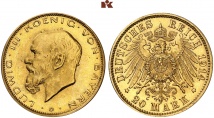 Ludwig III., 1913-1918. 20 Mark 1914. J. 202.