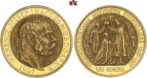 Franz Josef I., 1848-1916. 100 Kronen 1907 KB, Kremnitz, Fb. 256; J. 417; Schl. 146.