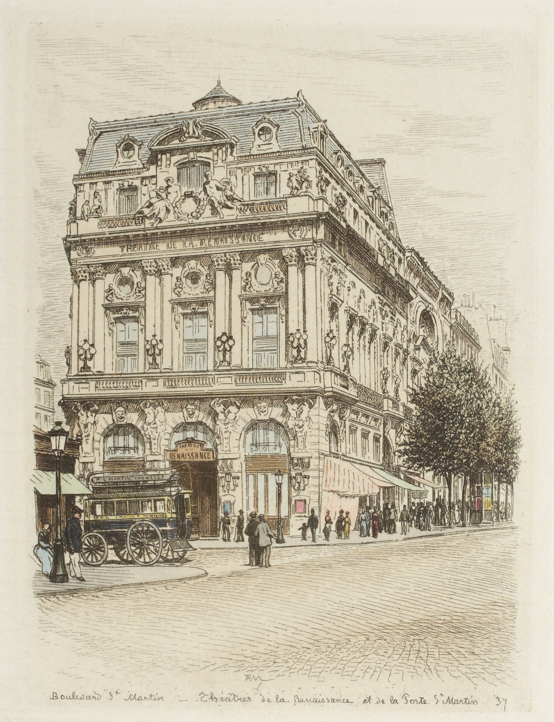 Das von Charles de Lalande geplante Théâtre de la Renaissance in Paris am Boulevard Saint-Martin ist ein typischer Bau des französischen Eklektizismus. Das Theater wurde 1873 eröffnet.