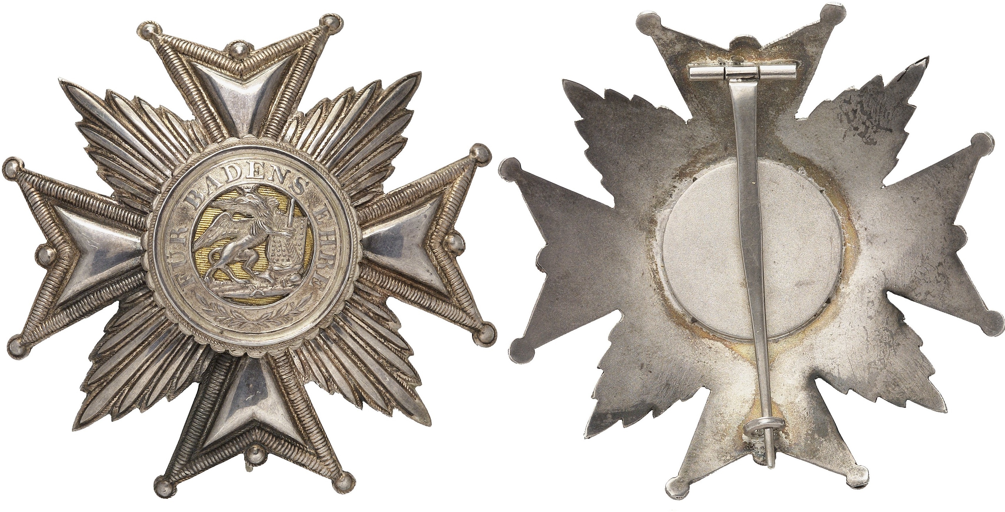 Orden 55mm breit fertig genäht Ordensband Baden Militär Karl Friedrich Verd