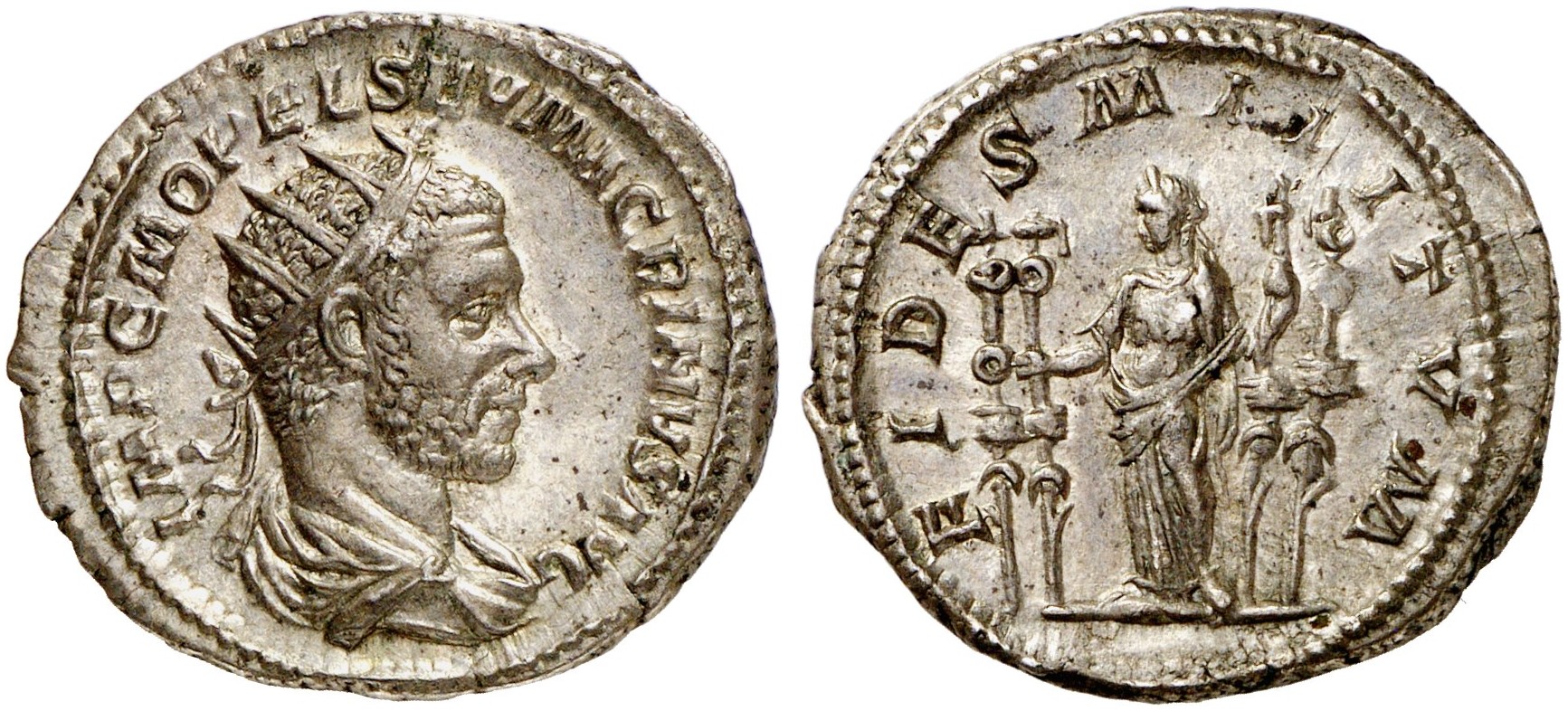 Macrinus, 217-218. AR-Antoninian, Rom; 4.77 g. BMC 13; Coh. 27; RIC 69.
