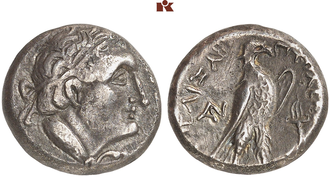 Ptolemaios II., 285-246 v. Chr. AR-Didrachme, Kyrene; 6.74 g. SNG Cop ...