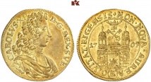 Unter Schweden. Karl XII., 1697-1718. Dukat 1707. 3.40 g. Ahlström 107; Fb. 19; Neumann 62.