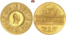 Wilhelm I., 1861-1888. Goldmedaille zu 20 Dukaten o. J. (1861), Hüsken 7.235; Sommer P 112/2.