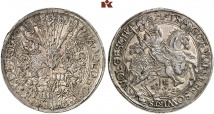 Adolf XIII., 1581-1601. Dicker 2 1/2facher Reichstaler 1592. Dav. 449; Lange vgl. 786; Weinm. 22.