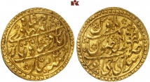 Ram Singh, 1835-1880. Mohur 1269 AH/Jahr 16 (des Großmoguls Bahadur Shah II, = 1852/1853), Sawai Jaipur, Fb. 1186.