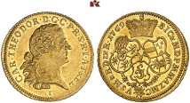 Karl Theodor, 1743-1799. Dukat 1769, Mannheim. 3,42 g. Fb. 2036; Haas 66; Slg. Memmesh. 2510; Slg. Kömmerling (Auktion UBS 65) 518.