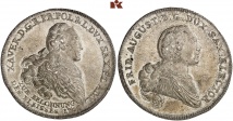 Xaver, 1763-1768. Konv.-Taler 1766, Dresden. Dav. 2688; Schnee 1058; Kahnt 1030.