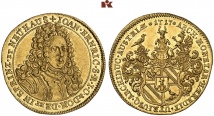 Johann Ehrenreich, 1705-1729. Dukat 1717, Augsburg. 3.49 g. Holzmair 89; Forster -; Fb. -; Hippmann 422A/422a.