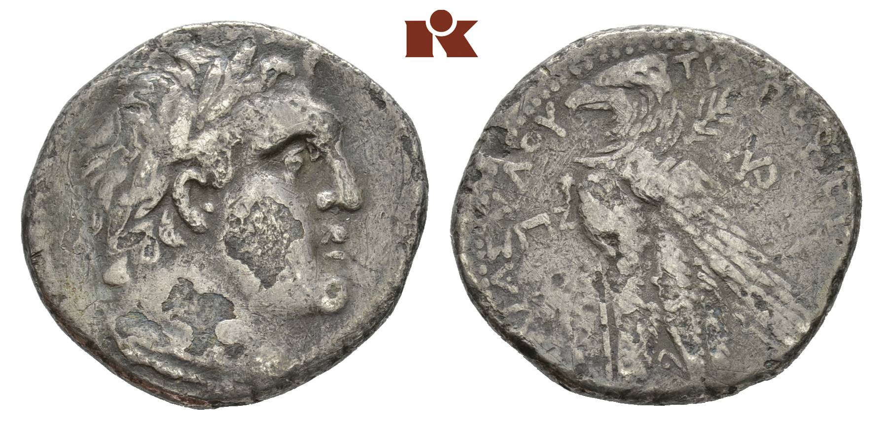TYROS. AR-Schekel, Jahr 87 (= 40/39 v. Chr.); 13,10 g. Cohen, Dated Coins  of Antiquity 919.