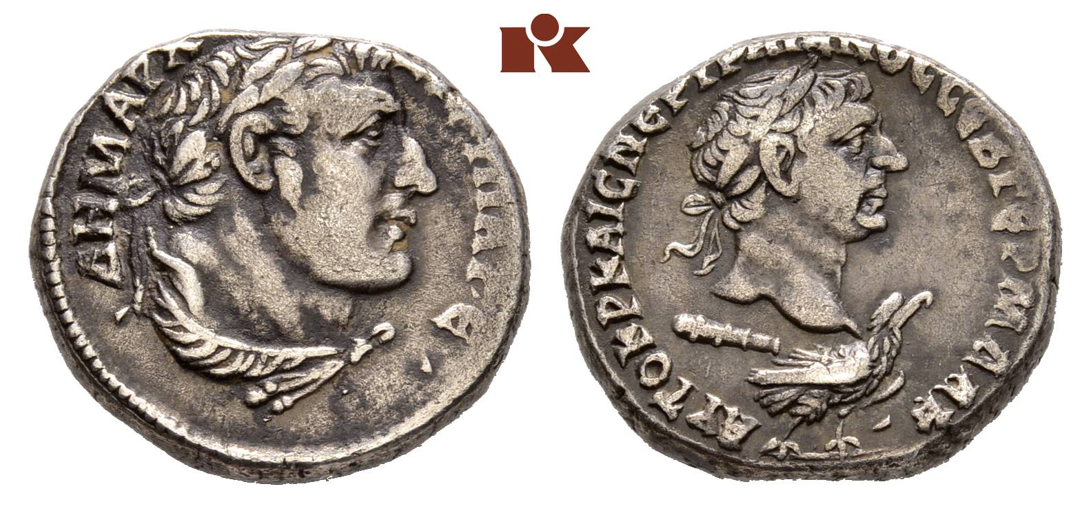 Traianus, 98-117. AR-Tetradrachme, 103/109, Tyros (Phoenicia); 15.11 g ...