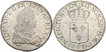 Louis XV, 1715-1774. Ecu de France 1724 V, Troyes. 24.44 g. Dav. 1328; Duplessy 1665; Gadoury 319.