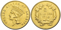 Föderation. 3 Dollars 1855, Philadelphia. Fb. 124.