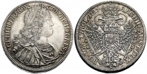 Karl VI., 1711-1740. Reichstaler 1727, Hall. 27.97 g. Dav. 1054; M./T. 848; Voglh. 259 III.