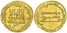 Abu-'Abdallah al-Mahdi, 775-785. AV-Dinar, 166 AH (= 782/783); 4,23 g. Album, Checklist 214; Bernardi 51.
