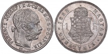 Franz Josef I., 1848-1916. Gulden (Forint) 1888 KB, Kremnitz. 12.34 g. J. 359.