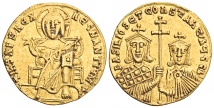 Basilius I., 867-886 und Constantinus. AV-Solidus, 868/879, Constantinopolis; 4,43 g. DOC 2; Sear 1704.