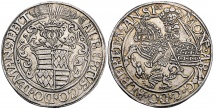 Albrecht VII. allein, 1546-1554. Taler 1547, Eisleben. 28,62 g. Dav. 9532; Tornau 1035 b/c.